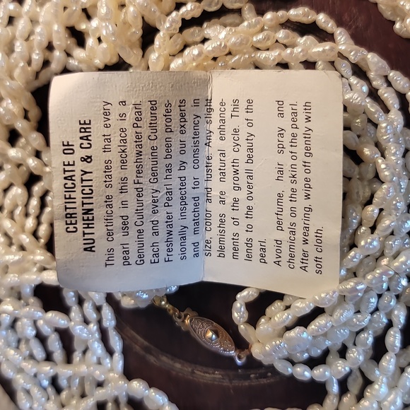 freshwater cultured pearls necklace and bracelet set with TECHNIBOND bail 18" 7" - Picture 2 of 4